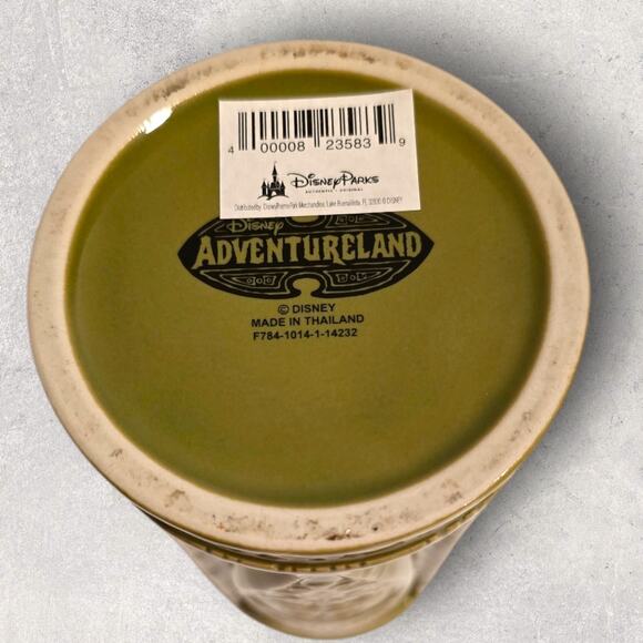Disney Adventureland Tiki Shield Mug Green Disneyland Park NEW - Picture 4 of 4